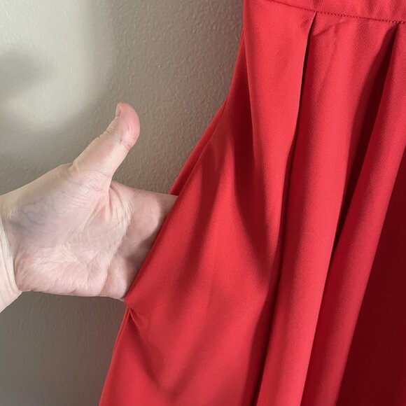 Lulus Women XS Red Pockets Here For The Party Sleeveless Mini Skater Dress NWT - Picture 8 of 12